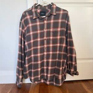 Rails Plaid Shirt - Charcoal, Green and Coral